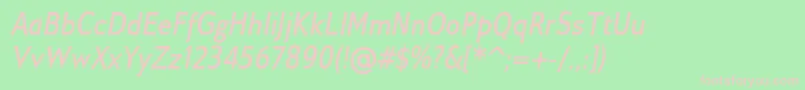Police GilliusadfBoldconditalic – polices roses sur fond vert