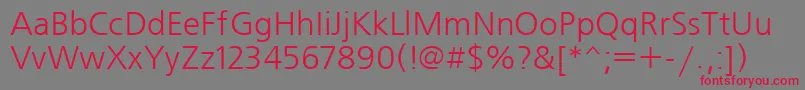 FreesetcttRegular Font – Red Fonts on Gray Background