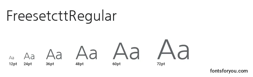 FreesetcttRegular Font Sizes