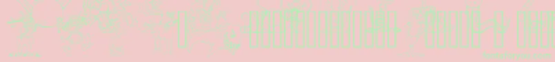 LmAnimalToons Font – Green Fonts on Pink Background