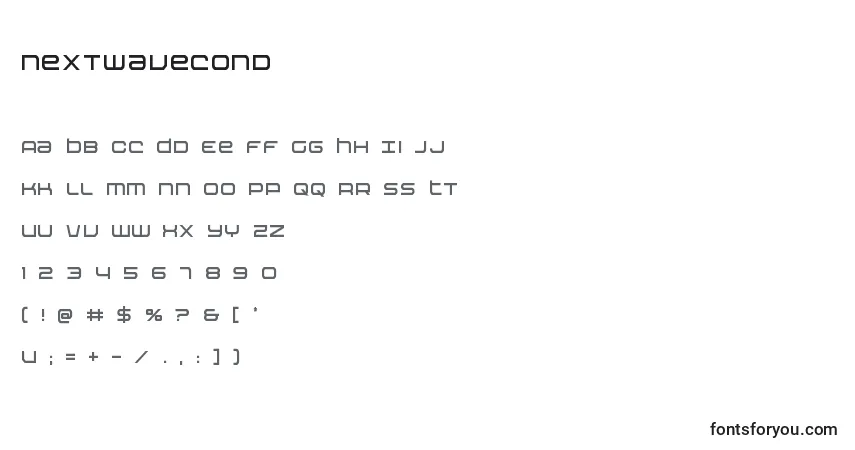 Шрифт Nextwavecond – алфавит, цифры, специальные символы