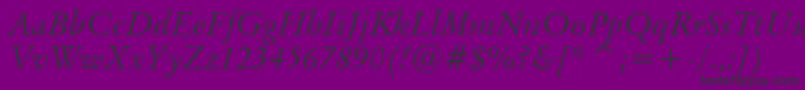 BaramondItalic Font – Black Fonts on Purple Background