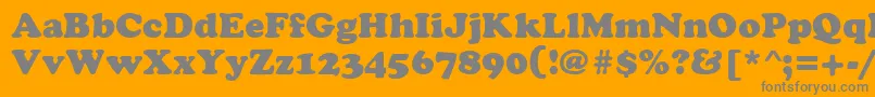 CyrilliccopperMedium Font – Gray Fonts on Orange Background