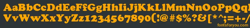 CyrilliccopperMedium Font – Orange Fonts on Black Background