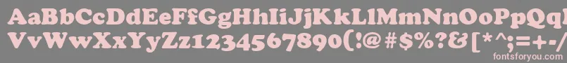 CyrilliccopperMedium Font – Pink Fonts on Gray Background