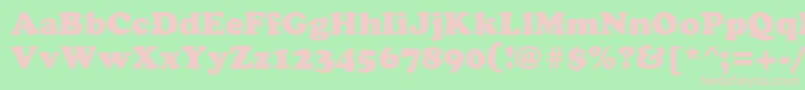 CyrilliccopperMedium Font – Pink Fonts on Green Background