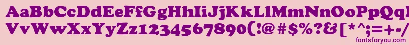 CyrilliccopperMedium Font – Purple Fonts on Pink Background