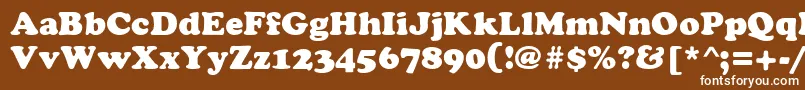 CyrilliccopperMedium Font – White Fonts on Brown Background