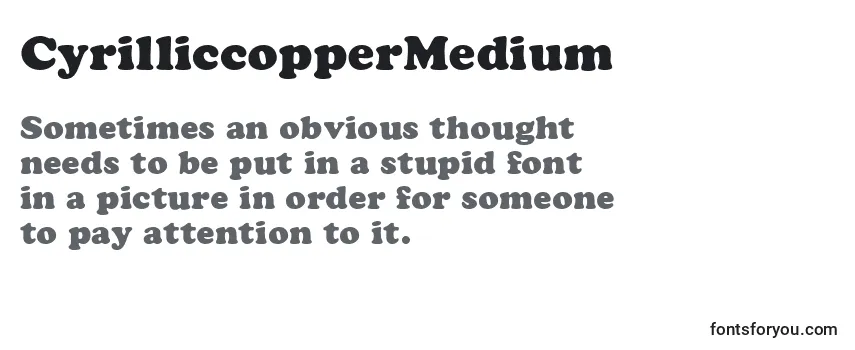 CyrilliccopperMedium Font