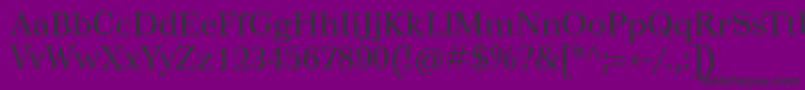 フォントTusar – 紫の背景に黒い文字