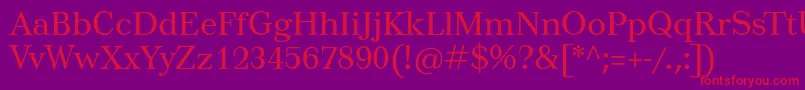 Tusar Font – Red Fonts on Purple Background