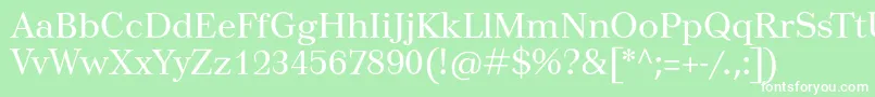 フォントTusar – 緑の背景に白い文字