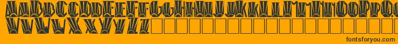 Шрифт RioArtDeco – чёрные шрифты на оранжевом фоне