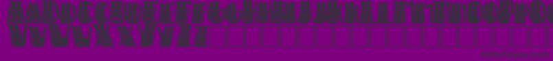 Fonte RioArtDeco – fontes pretas em um fundo violeta