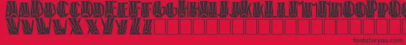 RioArtDeco Font – Black Fonts on Red Background