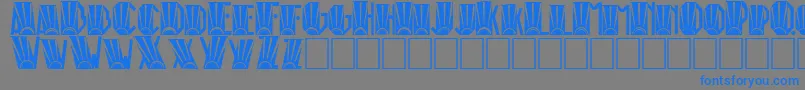 RioArtDeco Font – Blue Fonts on Gray Background