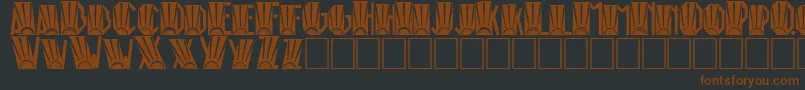 RioArtDeco-Schriftart – Braune Schriften auf schwarzem Hintergrund