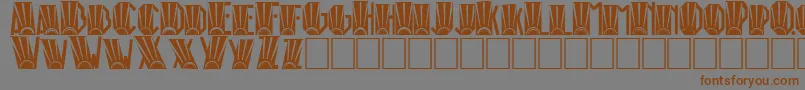 RioArtDeco Font – Brown Fonts on Gray Background
