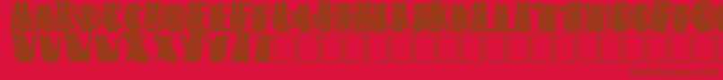 RioArtDeco Font – Brown Fonts on Red Background