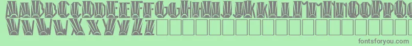 RioArtDeco Font – Gray Fonts on Green Background