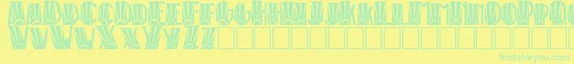 More about RioArtDeco Font RioArtDeco Font – Green Fonts on Yellow Background