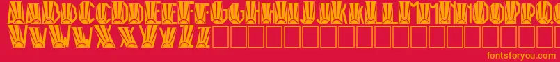 RioArtDeco Font – Orange Fonts on Red Background