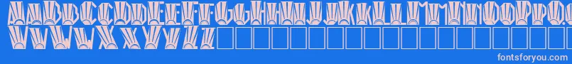 Police RioArtDeco – polices roses sur fond bleu