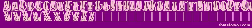 RioArtDeco Font – Pink Fonts on Purple Background