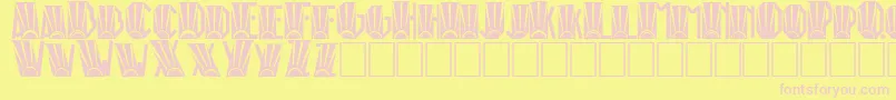 RioArtDeco Font – Pink Fonts on Yellow Background