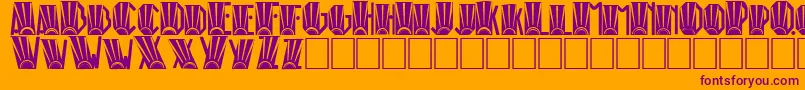 RioArtDeco Font – Purple Fonts on Orange Background