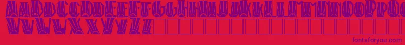 RioArtDeco Font – Purple Fonts on Red Background
