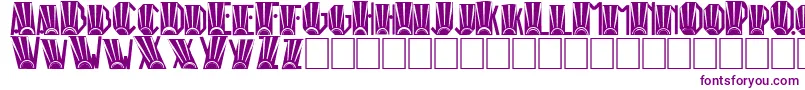 RioArtDeco-Schriftart – Violette Schriften auf weißem Hintergrund