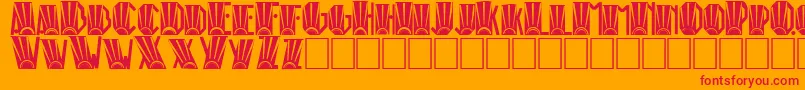 RioArtDeco Font – Red Fonts on Orange Background