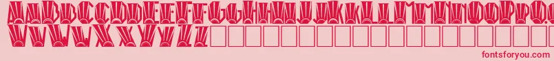 RioArtDeco Font – Red Fonts on Pink Background
