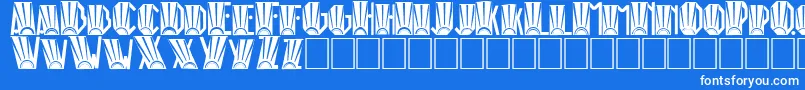 RioArtDeco Font – White Fonts on Blue Background