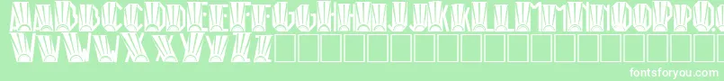 フォントRioArtDeco – 緑の背景に白い文字