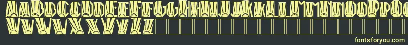 RioArtDeco Font – Yellow Fonts on Black Background