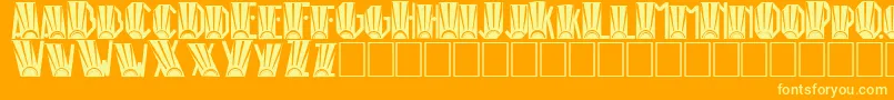 Шрифт RioArtDeco – жёлтые шрифты на оранжевом фоне