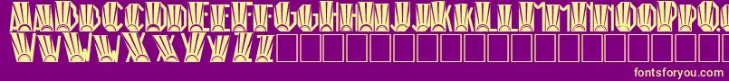 RioArtDeco Font – Yellow Fonts on Purple Background