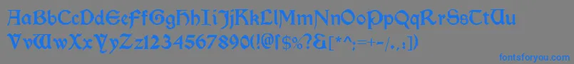 Шрифт Morrisromanblack – синие шрифты на сером фоне