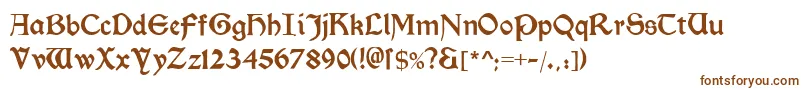 Morrisromanblack-fontti – ruskeat fontit valkoisella taustalla