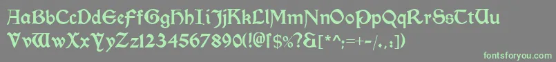 Morrisromanblack-fontti – vihreät fontit harmaalla taustalla