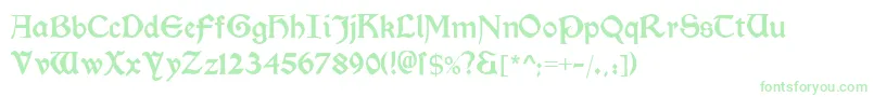 Шрифт Morrisromanblack – зелёные шрифты на белом фоне