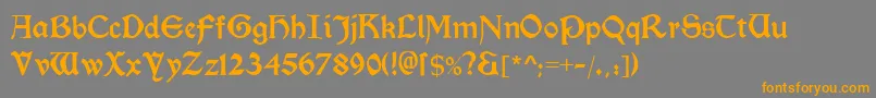 Morrisromanblack-fontti – oranssit fontit harmaalla taustalla