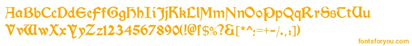 Morrisromanblack Font – Orange Fonts on White Background