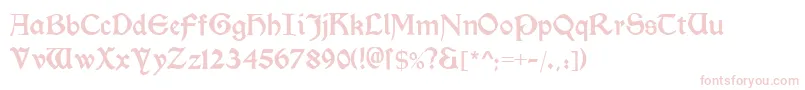 Morrisromanblack-fontti – vaaleanpunaiset fontit valkoisella taustalla