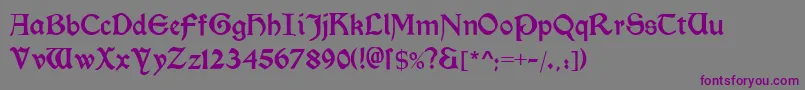 Morrisromanblack-fontti – violetit fontit harmaalla taustalla