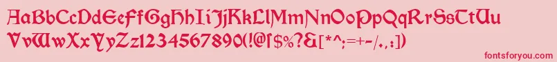 フォントMorrisromanblack – ピンクの背景に赤い文字