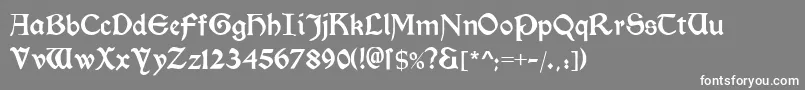 Morrisromanblack-fontti – valkoiset fontit harmaalla taustalla