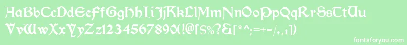 Шрифт Morrisromanblack – белые шрифты на зелёном фоне